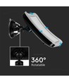 3,2W LED Spiegel mit 10x Vergrößerung - Batteriebetrieben, 360° Rotation, IP44, schwarz, Saugnapf, kaltweiß