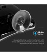 3,2W LED Spiegel mit 10x Vergrößerung - Batteriebetrieben, 360° Rotation, IP44, schwarz, Saugnapf, kaltweiß