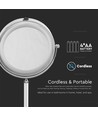 3W LED Kosmetikspiegel mit Licht - 7 Zoll, 1X und 3X Vergrößerung, 360° Rotation, batteriebetrieben, Chrom-Finish