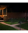 7W LED Gartenstrahler mit Erdspieß / Ständer - Samsung LED Chip, IP65, schwarz, 2-in-1 Gartenlampe