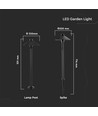 7W LED Gartenstrahler mit Erdspieß / Ständer - Samsung LED Chip, IP65, schwarz, 2-in-1 Gartenlampe