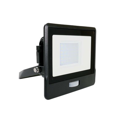 30W LED Flutlicht mit Sensor - Samsung LED Chip, IP65, schwarz, slim, Außenbereich