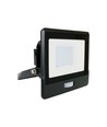 30W LED Flutlicht mit Sensor - Samsung LED Chip, IP65, schwarz, slim, Außenbereich