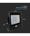 30W LED Flutlicht mit Sensor - Samsung LED Chip, IP65, schwarz, slim, Außenbereich