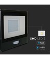 30W LED Flutlicht mit Sensor - Samsung LED Chip, IP65, schwarz, slim, Außenbereich