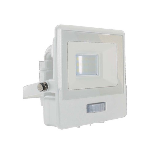 10W Projektor - PIR Sensor, Samsung Chip, 6500K, Weißes Gehäuse