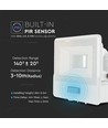 10W Projektor - PIR Sensor, Samsung Chip, 6500K, Weißes Gehäuse