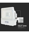 10W Projektor - PIR Sensor, Samsung Chip, 6500K, Weißes Gehäuse
