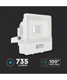 10W Projektor - PIR Sensor, Samsung Chip, 6500K, Weißes Gehäuse
