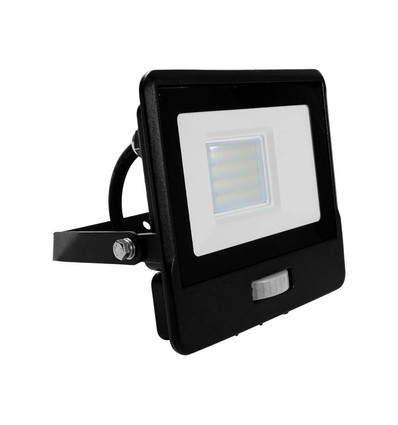 20W LED Flutlicht mit Sensor - Samsung LED Chip, IP65, schwarz, 1m Kabel, kaltweiß