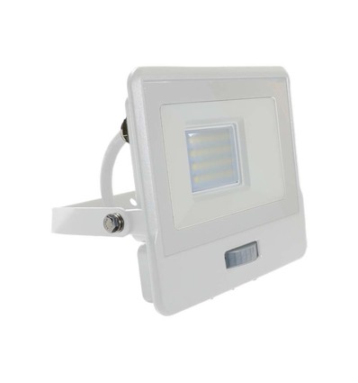 20W LED Flutlicht mit Sensor, Samsung LED Chip - 4000K, weiß, IP65, PIR Sensor, Außenbereich
