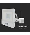 20W LED Flutlicht mit Sensor, Samsung LED Chip - 4000K, weiß, IP65, PIR Sensor, Außenbereich
