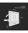 30W LED Flutlicht mit Sensor - Samsung LED Chip, IP65, 4000K, 1m Kabel, Außenbereich