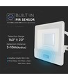 30W LED Flutlicht mit Sensor - Samsung LED Chip, IP65, 4000K, 1m Kabel, Außenbereich