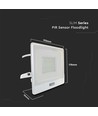 50W Fluter - PIR-Sensor, Samsung-Chip, 1m Kabel, 4000K, weißes Gehäuse, Arbeitsleuchte