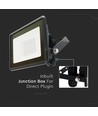 20W LED-Flutlichtstrahler - Samsung-Chip, Direktanschluss, 6500K, schwarzes Gehäuse