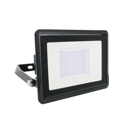 30W LED Flutlicht, Samsung LED Chip - IP65, Kaltweiß, Schwarz, integrierte Anschlussbox, Außenbereich