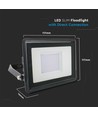 30W LED Flutlicht, Samsung LED Chip - IP65, Kaltweiß, Schwarz, integrierte Anschlussbox, Außenbereich