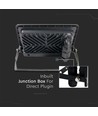30W LED Flutlicht, Samsung LED Chip - IP65, Kaltweiß, Schwarz, integrierte Anschlussbox, Außenbereich