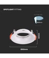 GU10/MR16 Downlight - Exkl. Leuchtmittel, Lochausschnitt: Ø8 cm, Maße: Ø8,8 cm