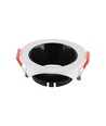 GU10 Lampe - runder weißer Rahmen, schwarzer Reflektor
