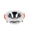 GU10 Einbaustrahler - Weiß mit Chrom, rund, Ø8,5 cm, Ausschnitt: Ø7,2 cm, ohne Leuchtmittel