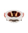 GU10 Einbaustrahler - Rund, weiß mit Rose Gold Reflektor, IP20, Ausschnitt: Ø7,2 cm, Maße: Ø8,5 cm