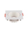 GU10 Einbaustrahler, quadratisch - Weißer Rahmen, weißer Reflektor, Ausschnitt: Ø7,2 cm, ohne Leuchtmittel