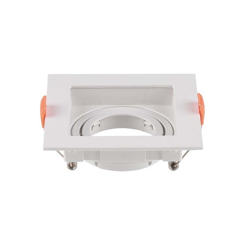 GU10 Einbaustrahler - Quadratisch, weiß, 102x102 mm, Ausschnitt: 95x95 mm, IP20, ohne Leuchtmittel