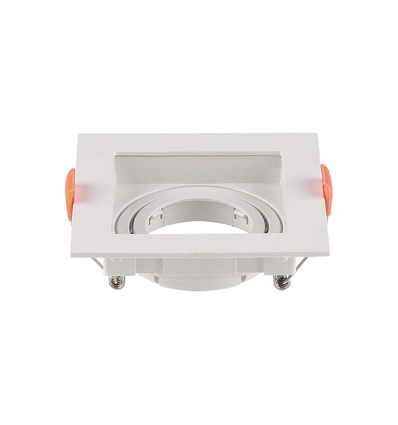 GU10 Einbaustrahler - Quadratisch, weiß, 102x102 mm, Ausschnitt: 95x95 mm, IP20, ohne Leuchtmittel