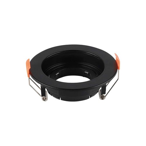 GU10 Einbaustrahler - Rund, schwarz, PC-Kunststoff, innen/außen, Loch: Ø8,5 cm, Maß: Ø10,2 cm