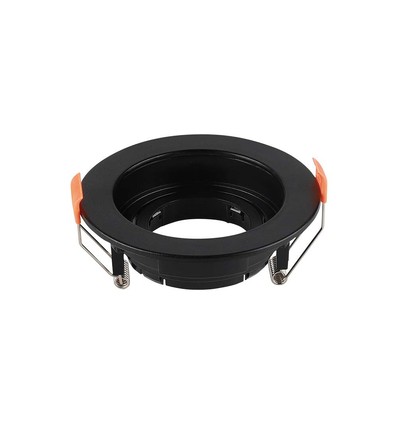 GU10 Einbaustrahler - Rund, schwarz, PC-Kunststoff, innen/außen, Loch: Ø8,5 cm, Maß: Ø10,2 cm