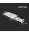 50W LED Straßenleuchte - Fotocellsensor, Samsung Chip, Adapter, 6500K, 100lm/W