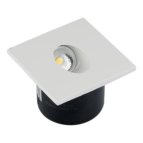 3W quadratischer LED Einbauspot für Treppen - 4000K, 270lm, Loch: 62mm, Maße: 80x80mm