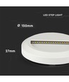 2W runder LED Treppenspot - Weiß, 3000K, IP65, Innen- und Außenbereich