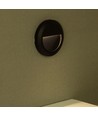2W LED Wandleuchte für Treppen - Rund, schwarz, 3000K, 80lm, Ø15cm, Innen / Außen