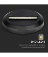 2W LED Wandleuchte für Treppen - Rund, schwarz, 3000K, 80lm, Ø15cm, Innen / Außen