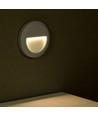 2W Ø15cm LED Pollerleuchte / Treppenlicht - Rund, grau, IP65, 3000K, inkl. Leuchtmittel