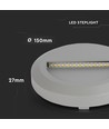 2W Ø15cm LED Pollerleuchte / Treppenlicht - Rund, grau, IP65, 3000K, inkl. Leuchtmittel