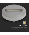 2W Ø15cm LED Pollerleuchte / Treppenlicht - Rund, grau, IP65, 3000K, inkl. Leuchtmittel
