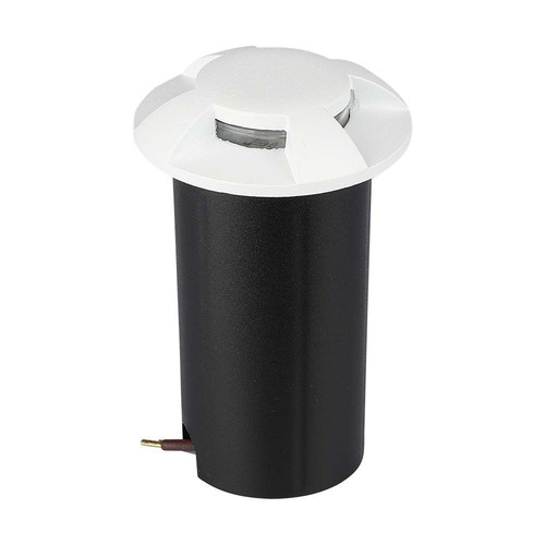 1W LED Bodeneinbaustrahler / Treppenlicht, 12V - IP67, 3000K, Ø60mm, schwarz, Loch: Ø4,3cm