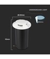 1W LED Bodeneinbaustrahler / Treppenlicht, 12V - IP67, 3000K, Ø60mm, schwarz, Loch: Ø4,3cm
