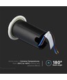 1W LED Bodeneinbaustrahler / Treppenlicht, 12V - IP67, 3000K, Ø60mm, schwarz, Loch: Ø4,3cm