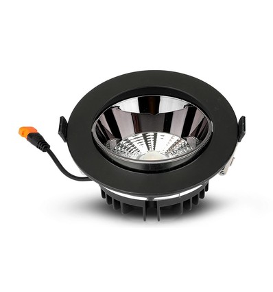 20W Ø16cm LED Einbaupanel mit Samsung LED Chip - 1780lm, 3000K, schwarz, Ausschnitt: Ø15 cm, 5 Jahre Garantie