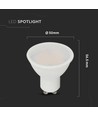 4,5W GU10 Spotlicht - Glatter Kunststoff, Samsung Chip, 6500K, 110°