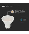 4,5W GU10 Spotlicht - Glatter Kunststoff, Samsung Chip, 6500K, 110°