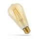 E27 2W LED-Lampe - ST64, Kohlefaden-Optik, bernsteinfarbenes Glas, extra warm