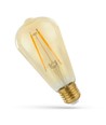 E27 2W LED-Lampe - ST64, Kohlefaden-Optik, bernsteinfarbenes Glas, extra warm