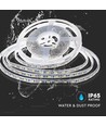 5m 8W/m strahlwassergeschützter LED Strip - 24V, IP65, 120 LED pro Meter, 6500K