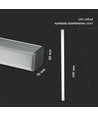 120cm 40W LED Lichtleiste, silber, Samsung - UGR19, 1-10V dimmbar